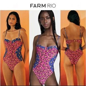Farm Rio Fruit Dot One Piece Swimsuit